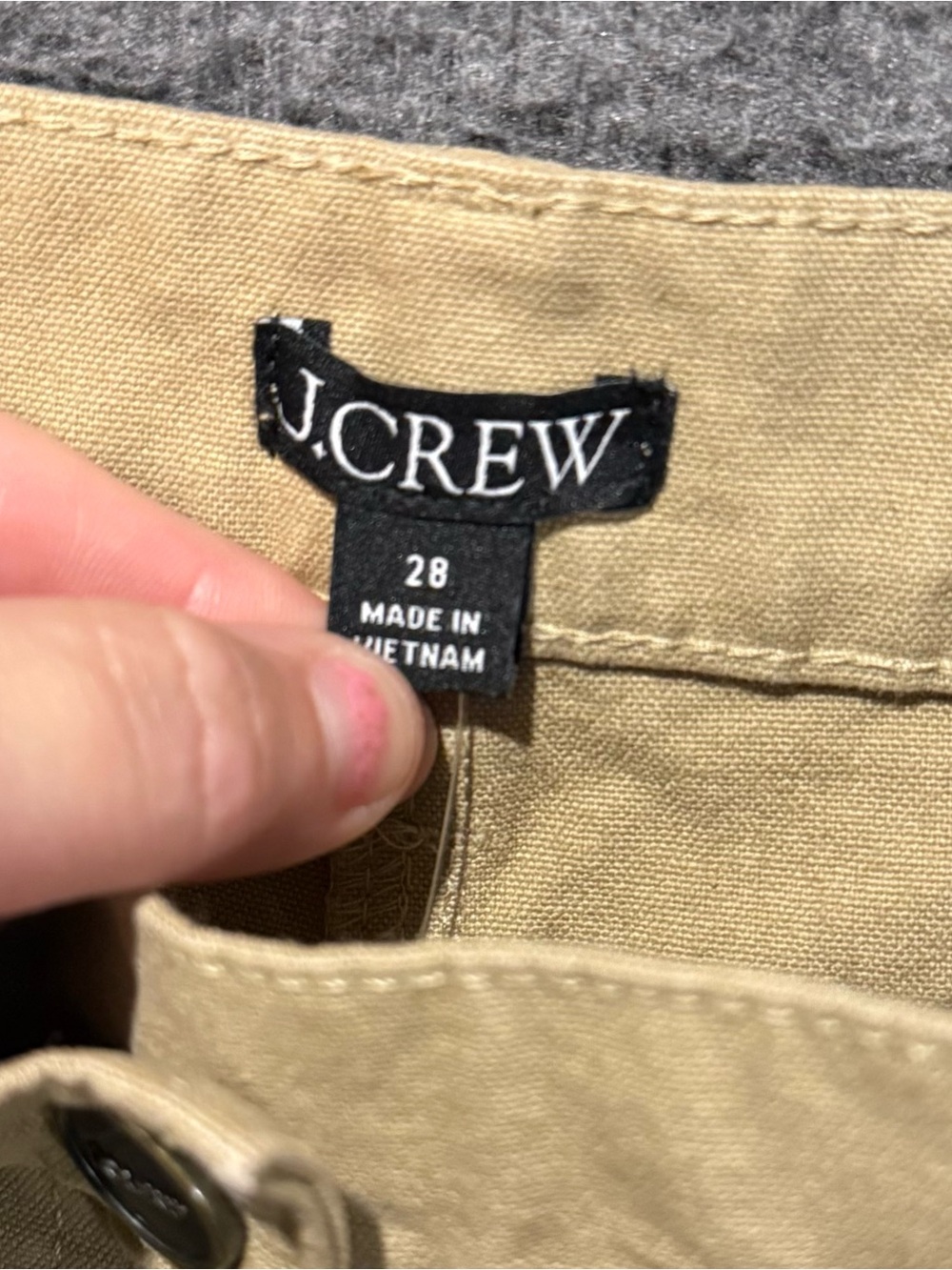J Crew Carpenter Painter Canvas Pants Womens 28 tan High Rise Wide Baggy Cotton - Picture 12 of 16